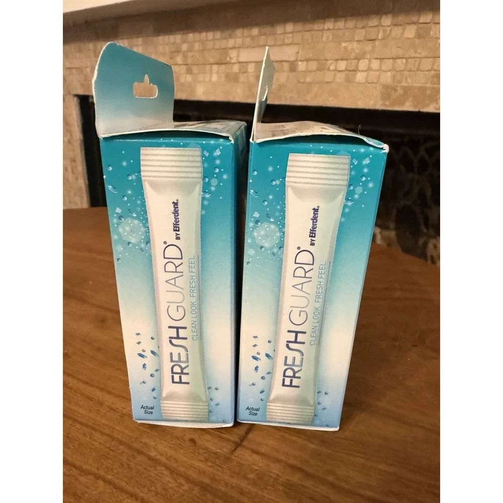 Fresh Guard Soak Efferdent Crystals x2/24 packets ea Retainer Mouthguard Braces